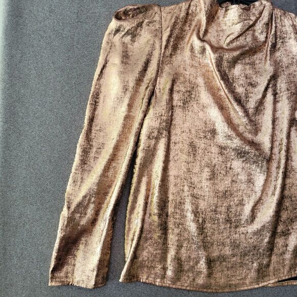 Kahlana Barfield Brown Future Collective X Target L Copper Longsleeve Blouse 820 - Picture 5 of 11